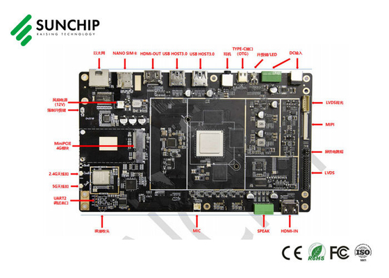 Rockchip RK3588 Octa Core 임베디드 ARM 보드 RS232 RS485 8K 산업용 제어 플레이어 박스
