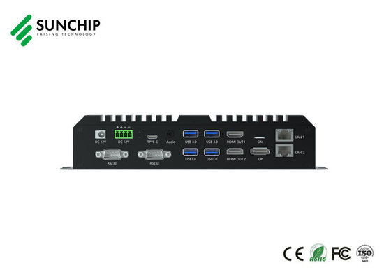 RK3588 미디어 플레이어 박스 엣지 컴퓨팅 AIoT NPU 6탑 8K 안드로이드 12 RS232 RS485 메탈