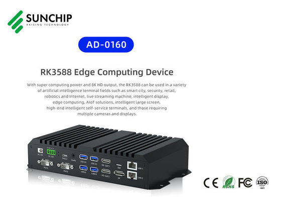 선칩 안드로이드 12 미디어 박스 RK3588 산업용 ARM 보드 8K 옥타 코어 듀얼 1000M RS485 RS232 엣지 컴퓨팅 플레이어 박스